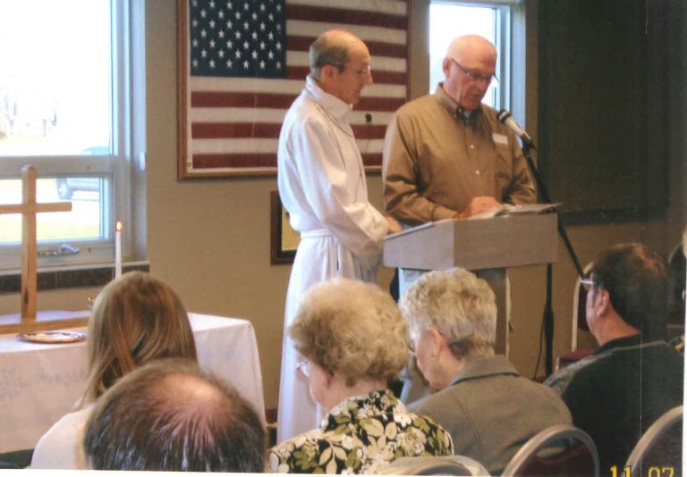 Church service at Milbank's visitors center, 2010