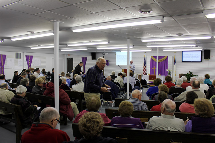 Inside Strip Mall Church